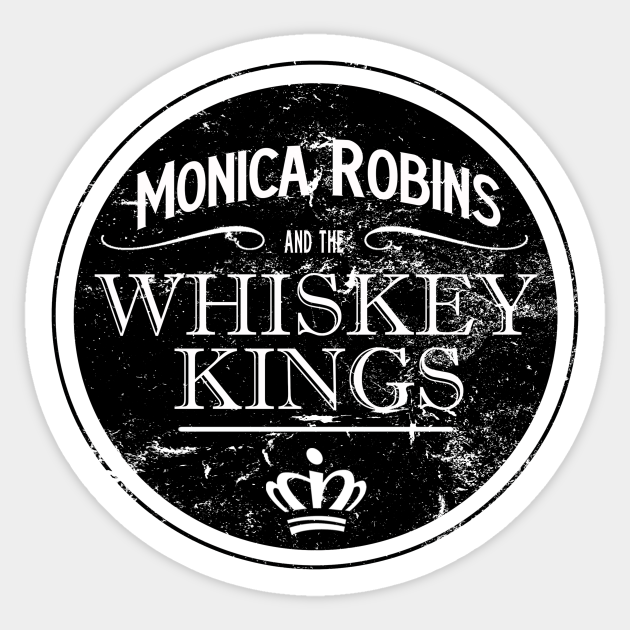 Whiskey Kings Distressed Logo Whiskeykingslogo Sticker TeePublic